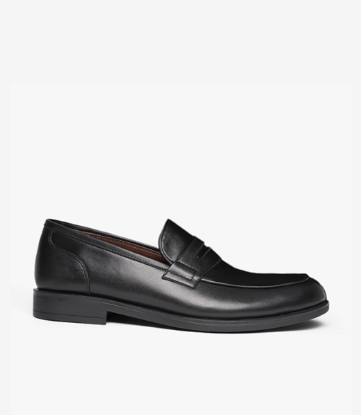 MOCASSIN EN CUIR NOIR À MASQUE V9AT 250001 – Image 2