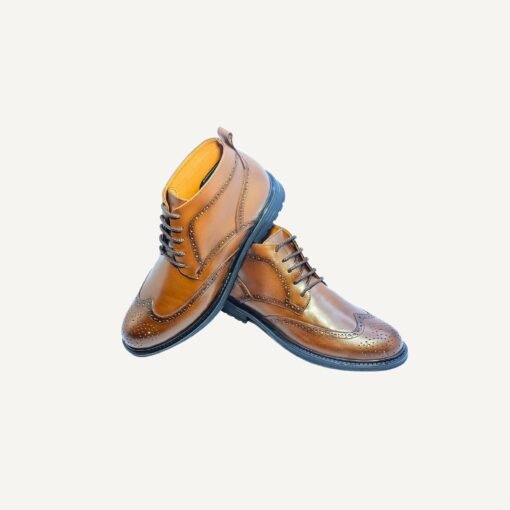 BOTTINES CHUKKA EN CUIR MARRON – Image 3