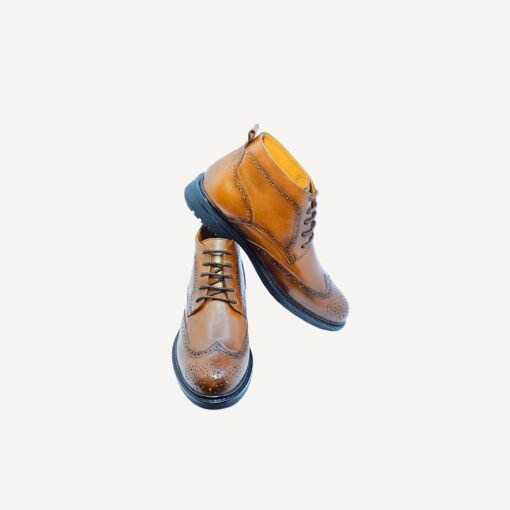 BOTTINES CHUKKA EN CUIR MARRON – Image 4