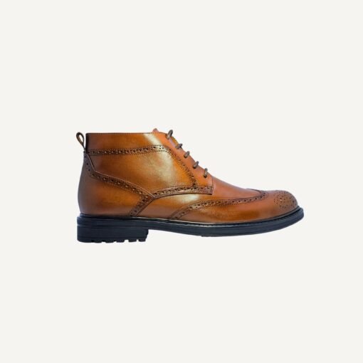 BOTTINES CHUKKA EN CUIR MARRON – Image 6