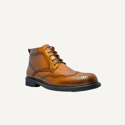 BOTTINES CHUKKA EN CUIR MARRON