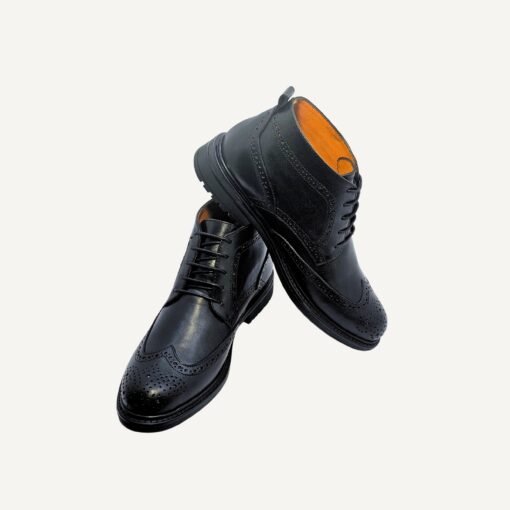 BOTTINES CHUKKA EN CUIR NOIR – Image 4