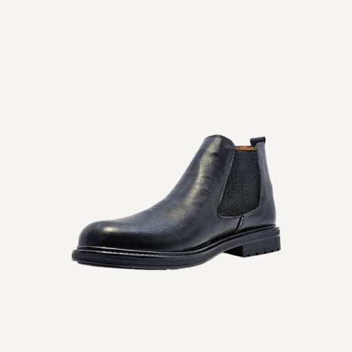 BOTTINES CHELSEA EN CUIR NOIR – Image 3