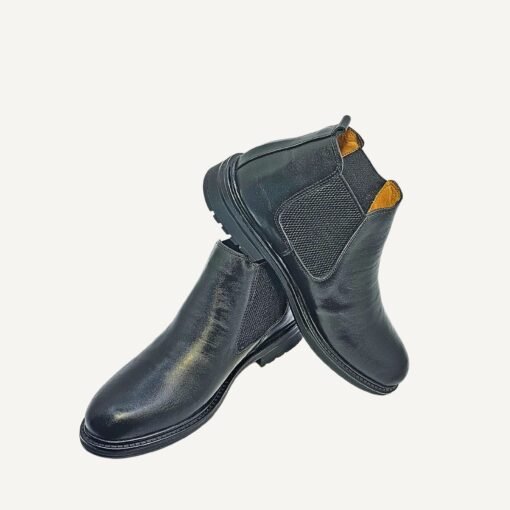 BOTTINES CHELSEA EN CUIR NOIR – Image 6