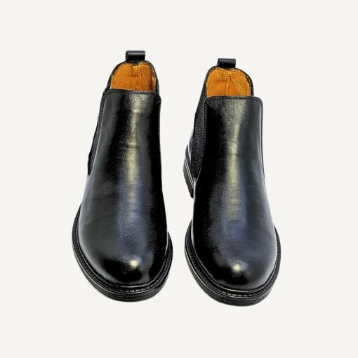 BOTTINES CHELSEA EN CUIR NOIR – Image 5