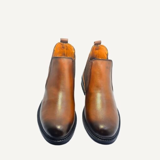 BOTTINES CHELSEA EN CUIR MARRON – Image 5