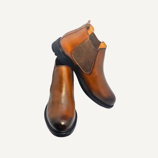 BOTTINES CHELSEA EN CUIR MARRON – Image 4