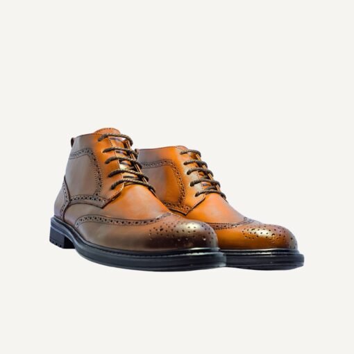 BOTTINES CHUKKA EN CUIR MARRON – Image 5